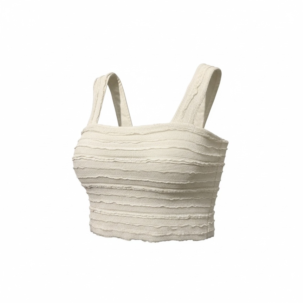 FP MOVEMENT Cream Textured Crop Top